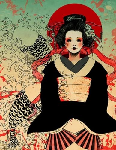 Japanese Geishas Kunst Plakat - Für Lernspielzeug Für Erwachsene - 1000 Teile - Bunte Puzzle - Irregulär Puzzle Memory-Spiel Yp122Zk von Schwagebo