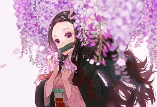 Japanische Animes Demons Nezuko Poster - Puzzle 1000 Teile - Für Lernspielzeug Für Kinder - Lustiges, Personalisiertes Puzzle-Spielzeug Für Erwachsene Kw475Zw von Schwagebo
