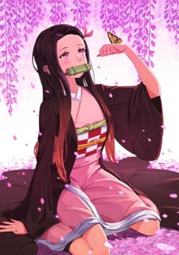 Japanische Animes Demons Nezuko Poster - Puzzle 1000 Teile - Für Lernspielzeug Für Kinder - Lustiges, Personalisiertes Puzzle-Spielzeug Für Erwachsene Kw477Zw von Schwagebo