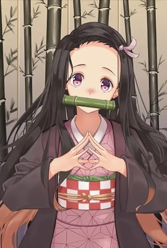 Japanische Animes Demons Nezuko Poster - Puzzle 1000 Teile - Für Lernspielzeug Für Kinder - Lustiges, Personalisiertes Puzzle-Spielzeug Für Erwachsene Kw478Zw von Schwagebo