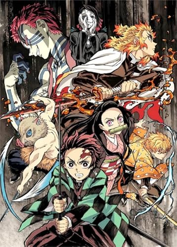 Japanische Animes Demons Tanjirou Nezuko Poster - Puzzle 1000 Teile - Buntes Puzzle - Schwieriges Herausforderungs Spielzeug Für Die Ganze Familie - Lernspielzeug Für Kinder Kw574Zw von Schwagebo