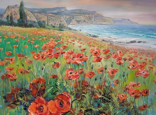 Landscapes Seaside Flowers - 1000 Stück Puzzle - Lernspielzeug Für Kinder - Spiele Zur Stressreduzierung Für Die Ganze Familie - Adults Puzzles Herausforderung Spiel Xs671Zp von Schwagebo