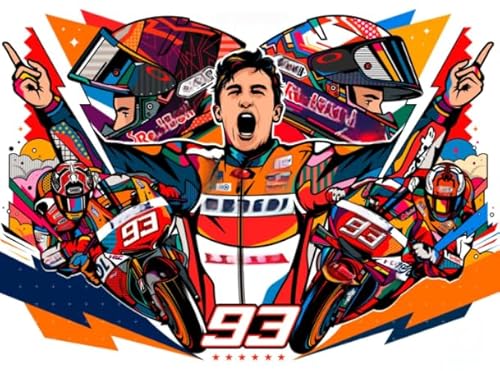 Motoss Poster,Unregelmäßige Puzzle Teile, Für Stressabbau-Spiel Für Erwachsene, Kunstbild, 1000 Teile Puzzle, Spiele Zur Stressreduzierung Für Die Ganze Familie Kw202Zw von Schwagebo