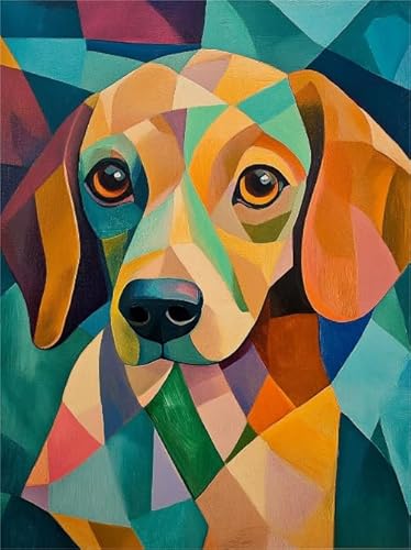 Personalisiertes Puzzle Spielzeug Für Erwachsene， Puzzle 1000 Teile ，Dachshunds Dog Abstrakte Kunst Oil Paintings ，Spaß-Herausfürderungs Spielzeug Für Erwachsene Kw119Zw von Schwagebo