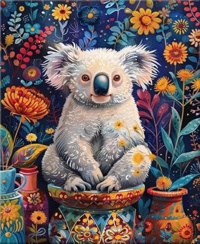 Puzzle 1000 Stück - Animal Koalass Painting - Colorful Puzzle - Familie Spaß Herausforderung Spielzeug - Adult Personalisierte Herausforderung Spielzeug - Px153Qz von Schwagebo