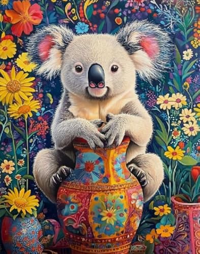 Puzzle 1000 Stück - Animal Koalass Painting - Colorful Puzzle - Familie Spaß Herausforderung Spielzeug - Adult Personalisierte Herausforderung Spielzeug - Px154Qz von Schwagebo