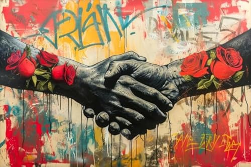 Puzzle 1000 Stück - Banksyss Street Kunst Graffiti - Buntes Irregulär Puzzle - Lustiges Personalisiertes Spielzeug - Lernspiel Für Erwachsene - Px165Qz von Schwagebo