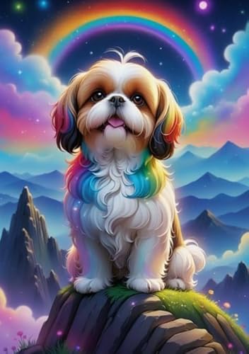 Puzzle 1000 Stück - Colorful Dogs Posters - Unregelmäßig Art Puzzle - Elderly Fun Toy - Family Educational Game for Memory Xs657Zp von Schwagebo