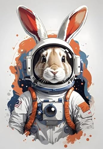 Puzzle 1000 Teile ，Bunt ，Für Lernspielzeug Für Kinder ，Spacess Rabbits Colourful Abstrakte Kunst Oil Paintings Poster，Wand Kunst Dekoration Kw176Zw von Schwagebo