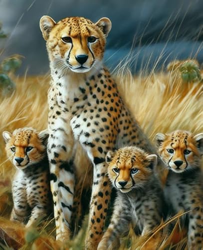 Puzzle 1000 Teile - Animal Leopards Africas - Wand Kunst Dekoration - Children's Personalisiertes Puzzle-Spielzeug Für Erwachsene - Familie Spaß Herausforderung Spielzeug Ja353Zp von Schwagebo