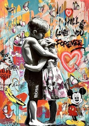 Puzzle 1000 Teile - Banksyss Street Kunst Graffiti Plakat - Wand Kunst Dekoration - Erwachsene Herausforderung Spiel - Familien Spiele Zur Stressreduzierung Yp436Zk von Schwagebo