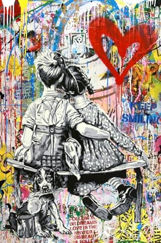 Puzzle 1000 Teile - Banksyss Street Kunst Graffiti Plakat - Wand Kunst Dekoration - Erwachsene Herausforderung Spiel - Familien Spiele Zur Stressreduzierung Yp437Zk von Schwagebo