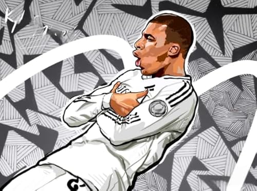 Puzzle 1000 Teile - Für Familienspaß Und Herausfürderndes Spielzeug - French Soccer Player 9 Art Poster - Puzzle Spielzeug Zum Stressabbau Für Erwachsene Und Familien Kw268Zw von Schwagebo