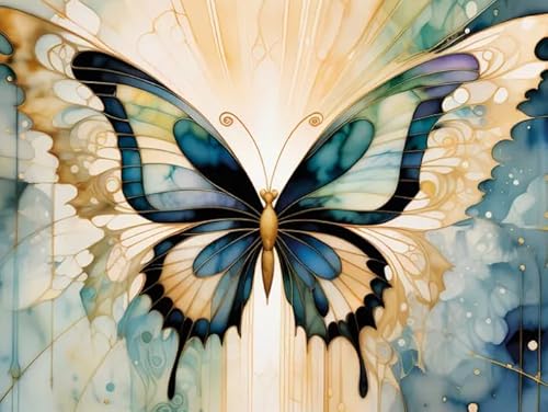 Puzzle 1000 Teile - Kunst Butterflys Oil Painting Plakats - Adult Family Stress Relief Different Toy - Ältere Menschen Gedächtnis Kognition Spiele Ja16Zp von Schwagebo