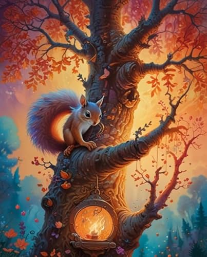 Puzzles 1000 Stück - Animal Squirrelss Picture - Abstrakte Kunst Puzzle - Lernspiele Für Erwachsene - Personalisierte Herausforderung Spielzeug - Px464Qz von Schwagebo