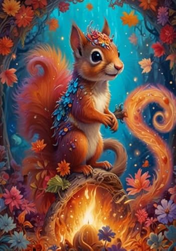 Puzzles 1000 Stück - Animal Squirrelss Picture - Abstrakte Kunst Puzzle - Lernspiele Für Erwachsene - Personalisierte Herausforderung Spielzeug - Px466Qz von Schwagebo
