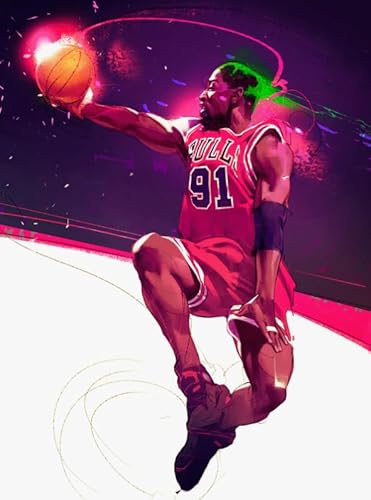 Puzzles 1000 Stück - Basketball Player Rodmans Posters - Abstrakte Kunst Puzzle - Lernspiele Für Erwachsene - Familien-Herausfürderungs Spielzeug - Sk177Zp von Schwagebo
