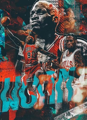 Puzzles 1000 Stück - Basketball Player Rodmans Posters - Abstrakte Kunst Puzzle - Lernspiele Für Erwachsene - Familien-Herausfürderungs Spielzeug - Sk178Zp von Schwagebo