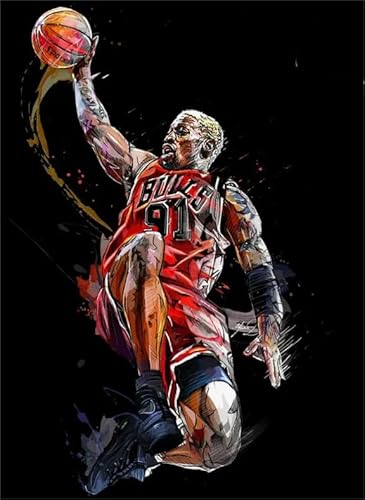 Puzzles 1000 Stück - Basketball Player Rodmans Posters - Abstrakte Kunst Puzzle - Lernspiele Für Erwachsene - Familien-Herausfürderungs Spielzeug - Sk179Zp von Schwagebo