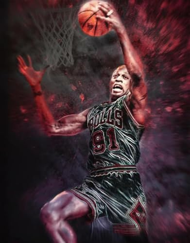 Puzzles 1000 Stück - Basketball Player Rodmans Posters - Abstrakte Kunst Puzzle - Lernspiele Für Erwachsene - Familien-Herausfürderungs Spielzeug - Sk180Zp von Schwagebo