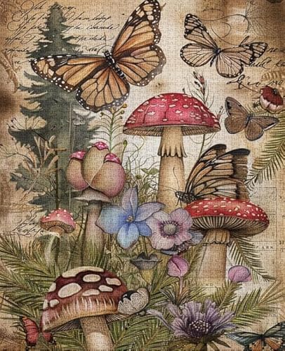 Puzzles 1000 Stück - Mushrooms Picture - Adult Family Memory Games - for The Ältere Menschen Gedächtnis Kognitionsspiele Art Posters Xs383Zp von Schwagebo