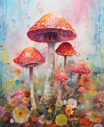 Puzzles 1000 Stück - Mushrooms Picture - Buntes Puzzle - Adult Family Memory Games - for The Elderly Educational Stationery Art Posters Xs398Zp von Schwagebo