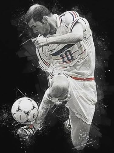 Puzzles 1000 Stück - Soccer 10 Zidanes Posters - Erwachsene Familie Puzzle Herausforderung Spielzeug - Senioren-Memory-Spiel - Wand Kunst Dekoration - Px27Qz von Schwagebo