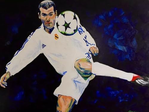 Puzzles 1000 Stück - Soccer 10 Zidanes Posters - Erwachsene Familie Puzzle Herausforderung Spielzeug - Senioren-Memory-Spiel - Wand Kunst Dekoration - Px28Qz von Schwagebo