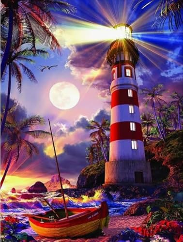 Puzzles 1000 Teile - Lighthouses Seaside Scenery Plakats - Abstrakte Kunst-Puzzle - Lernspiele Für Erwachsene - Personalisierte Herausforderung Spielzeug Ja155Zp von Schwagebo