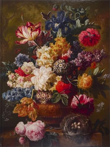 Retro Flowers Malerei - 1000 Teile - Puzzle - Memory-Spiele Für Erwachsene Und Familien - Schreibwaren Für Ältere Menschen Kunst Plakate Yp63Zk von Schwagebo