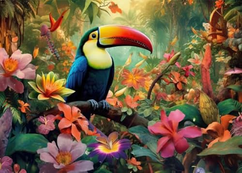 Schwagebo 1500 Stück - Bunt Puzzles - Pictures - Gifts - Animal Ramphastos Tocos Painting - Alzheimer Games for Adults - Wand Kunst Dekoration - Jk443Zp Schwagebo 1500 Stück - Bunt Puzzles - Pictures - Gifts - Animal Ramphastos Tocos Painting - Alzheimer Games for Adults - Wand Kunst Dekoration - Jk443Zp von Schwagebo