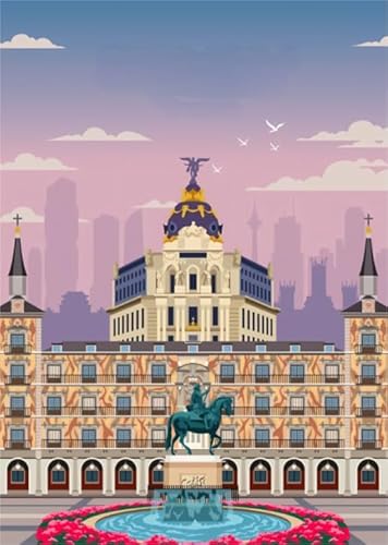 Schwagebo 1500 Stück - Bunt Puzzles - Pictures - Gifts - Spain Vintage Travel Poster - Stressabbau-Spiel Für Erwachsene, Kunstbild - Heim Dekoration - Jk60Zp von Schwagebo