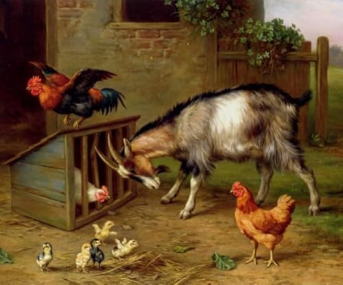 Schwagebo 1500 Stück - Poster - Difficult Puzzle - Gifts - Farm Animals Oil Painting - Elderly Gedächtnis-Erkennungs Spiels - Lernspielzeug Für Kinder - Jk199Zp von Schwagebo