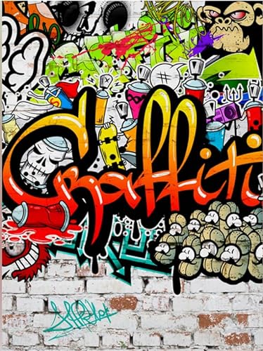 Schwagebo Abstrakte Straße Graffiti Die Hölzerne Puzzle 1000 Stück Ersion Jigsaw Puzzle Für Erwachsene Kinder Lernspielzeug Cz159Es von Schwagebo