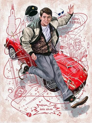 Schwagebo Ferris Buellers Day Off Movie Poster Puzzle 1000 Teile Holzpuzzle Für Erwachsene Kinder Dekompressionsspiele Wf136Nr von Schwagebo