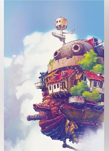 Schwagebo Puzzle 1000 Pieces Japanese Anime Moving Castle Poster Holz Dekompression Spiel Für Erwachsene Spielzeug Fs100La von Schwagebo