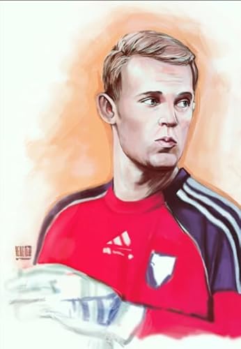 Soccer Player Neuers Poster，1000 Teile Puzzle ，Für Personalisiertes Puzzle Spielzeug Für Erwachsene,Football Familienspaß-Herausforderungs Spielzeug Kw375Zw von Schwagebo