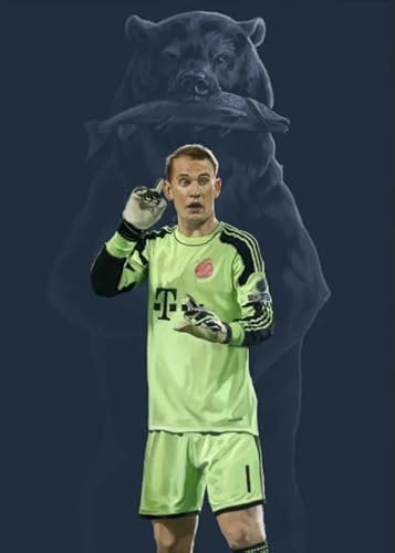 Soccer Player Neuers Poster，1000 Teile Puzzle ，Für Personalisiertes Puzzle Spielzeug Für Erwachsene,Football Familienspaß-Herausforderungs Spielzeug Kw377Zw von Schwagebo
