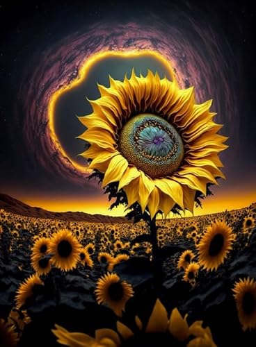 Stressabbau-Spielzeug Für Erwachsene - Abstract Sunflowerss Painting - Art Puzzle - Memory-Spiels Für The Elderly - Home Decor - 1000 Stück Puzzle - Sk364Zp von Schwagebo