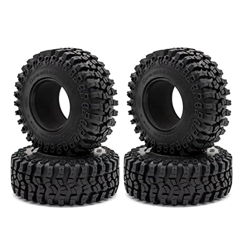 Schwamm 4 STÜCKE 125 MM 2,2 Gummireifen Radreifen für 1/10 RC Crawler Auto Axial Wraith SCX10 Capra TRX4 TRX6 D90 von Schwamm