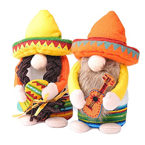 Schwamm Fiesta GNOME Paar Tomte für Mexikaner Taco Dienstag Elf Zwerg Gift Nisse Abgestufte Tablett Dekoration für die KüChe von Schwamm