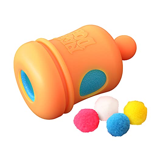 Schylling - Needoh Booper - Squeezy Launcher Flying Toy mit 4 Fuzzy -Boop -Bällen, Zappelspielzeug, Sensorikspielzeug für Stressabbau, ungiftiges Teigmaterial von Schylling