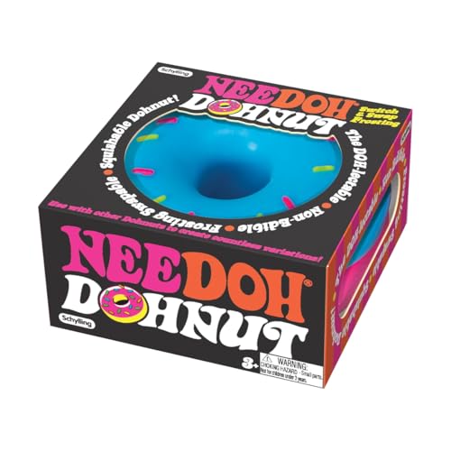Schylling Donut NeeDoh Stressball – Squishy Fidget Toys mit austauschbarem Zuckerguss, erhältlich in verschiedenen Designs (1 zufällig ausgewählt) von Schylling