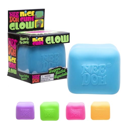 Schylling NeeDoh Nice Cube Glow – sensorisches Spielzeug mit einem super soliden Squish – leuchtet im Dunkeln und kehrt immer in seine quadratische Form zurück – ab 3 Jahren – Farbe kann variieren Schylling NeeDoh Nice Cube Glow – sensorisches Spielzeug mit einem super soliden Squish – leuchtet im Dunkeln und kehrt immer in seine quadratische Form zurück – ab 3 Jahren – Farbe kann variieren von Schylling