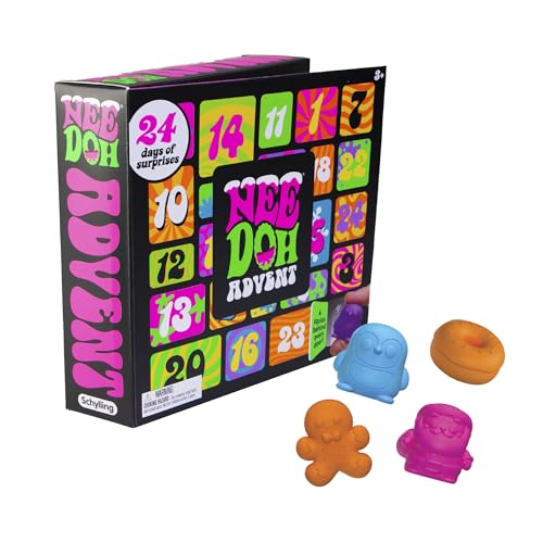 Schylling NeeDoh Squishmas Adventskalender – 24 Mini-Quetschspielzeuge – Weihnachts-Countdown – Alter 3 bis Erwachsene Schylling NeeDoh Squishmas Adventskalender – 24 Mini-Quetschspielzeuge – Weihnachts-Countdown – Alter 3 bis Erwachsene von Schylling