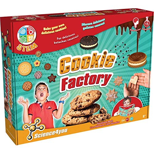 Science4you 607989 Science4you-Wissenschaft in der küche Spiel Keksfabrik, wissenschaftliches und lehrreiches Spielzeug für Kinder ab 8 Jahren, Bunt, 38x29x8 cm von Science4you