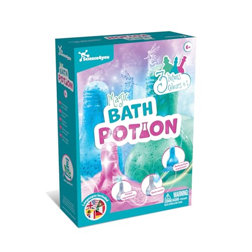 Science4you Badetränke für Kinder +6 – Zaubertränke-Bausatz, Badebomben, Lernspielzeug Experimenkastenset 3 Bad Experimente, Stängelspielzeug, Kosmetik Geschenk Ideal für Mädchen Alter 6 7 8+ von Science4you