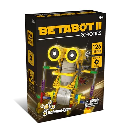 Science4you Betabot - Roboter-Baukasten, Bauen Sie Ihren eigenen laufenden Roboter mit diesem Baukasten, Robotik-Baukasten mit 126 Teilen, Betabot, Lernspielzeug für Kinder 8 9 10 11+ von Science4you