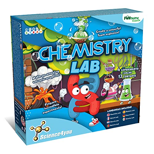 Science4you Chemiebaukasten - Chemielabor mit Experimente für Kinder ab 7 8 9 10+ Jahre - Sichere und lustige chemische Reaktionen - Experimentierkasten für Kinder Chemie Anfänger von Science4you
