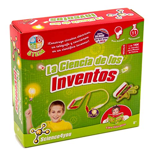 Science4you 605206 Wissenschaft der Erfindungen Wissenschaftliches und pädagogisches Spielzeug Stem für Kinder +8 Jahre, bunt, Única von Science4you